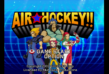 Air Hockey Title Screen